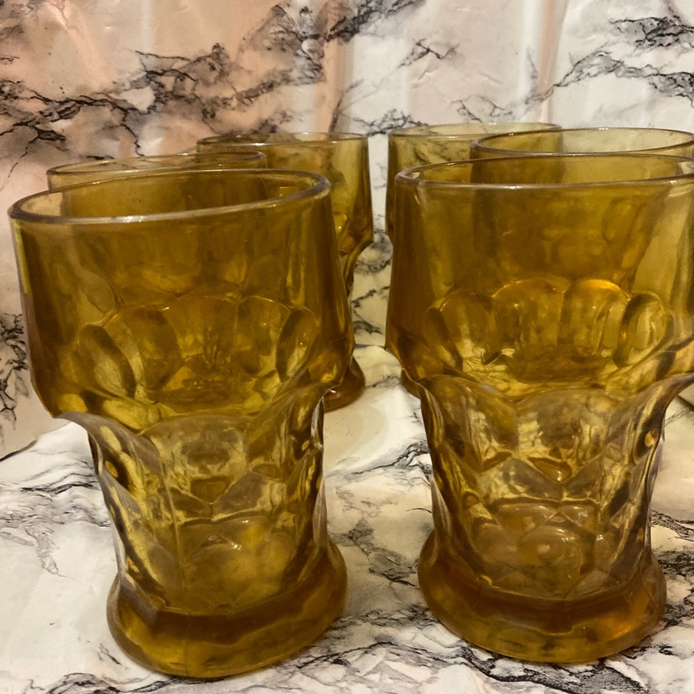 Vintage Viking amber glasses